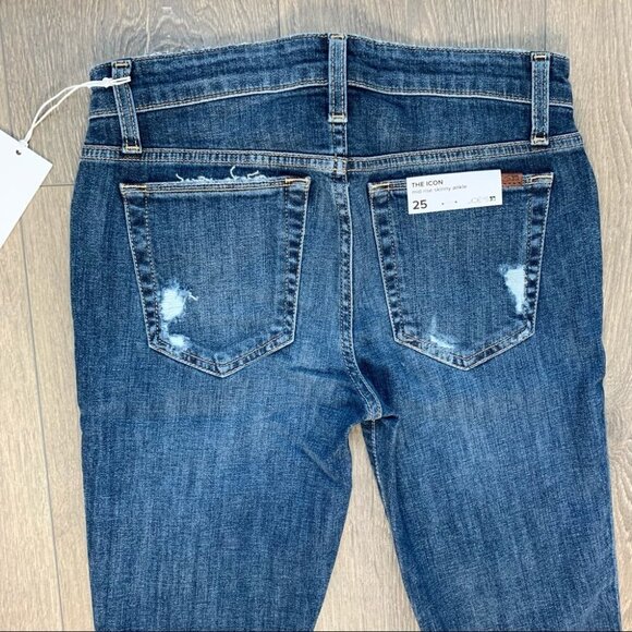 Joe’s Jeans Skinny Jeans Icon Aydin Distressed asymmetrical hem denim mid rise - Picture 11 of 16